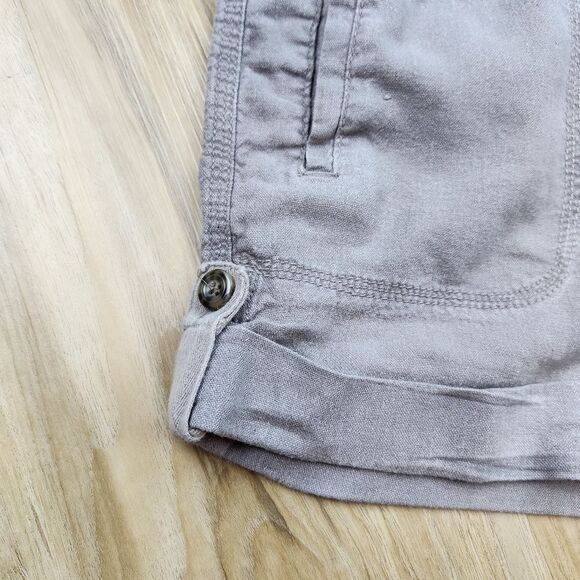 ☔️🐞Old Navy Brown Cuffed Linen Blend Shorts Size 6/28 - Picture 6 of 10